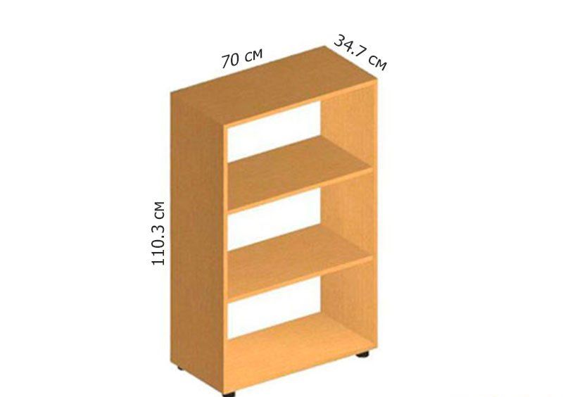 Стеллаж БЮ 402 70х34.7х110.3 см
