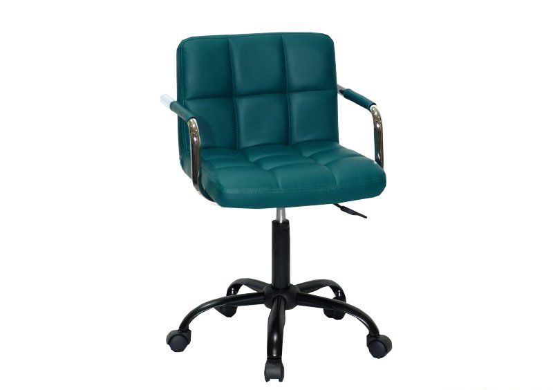 Стул Arno - Arm BK - Office экокожа зеленый 1002