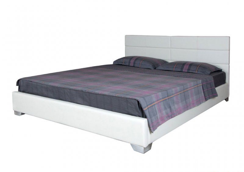 Кровать LAGUNA 160х200 white/chrome