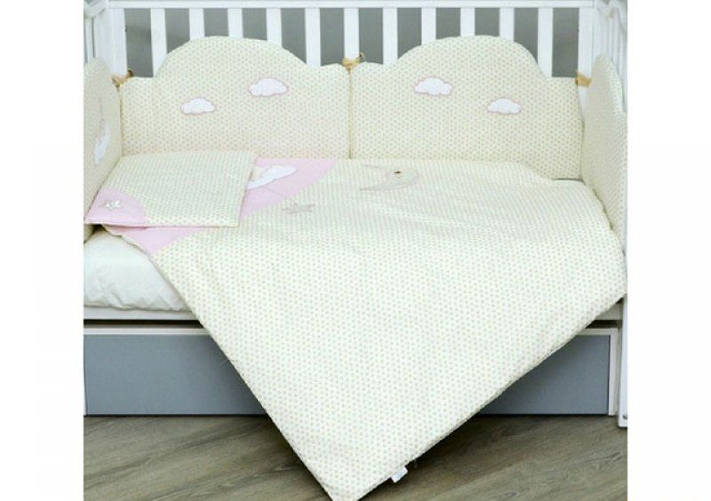 Защита (бампер) Veres Sleepyhead  pink 4 единицы