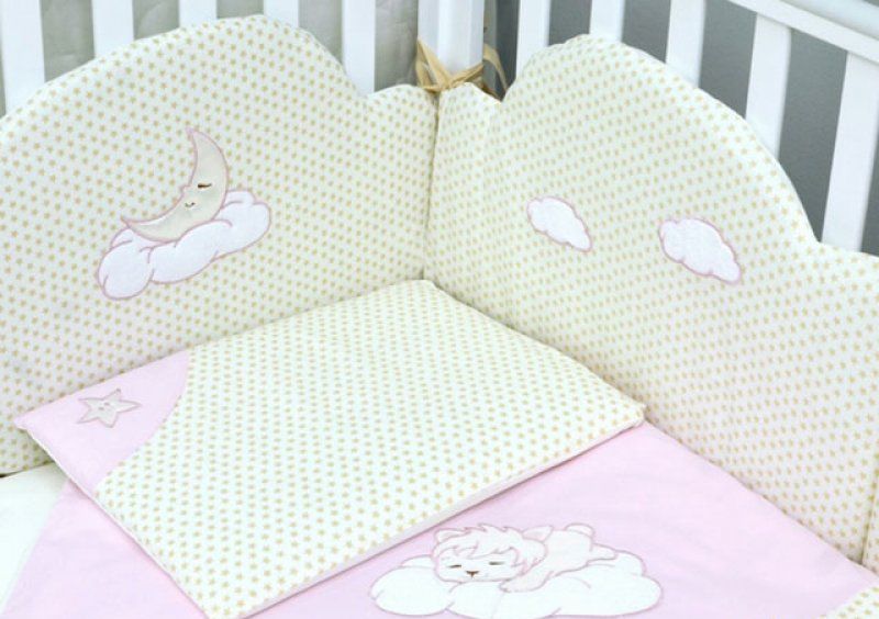 Защита (бампер) Veres Sleepyhead  pink 4 единицы