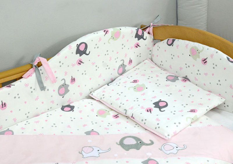Защита (бампер)  Veres Elephant pink 4 единицы