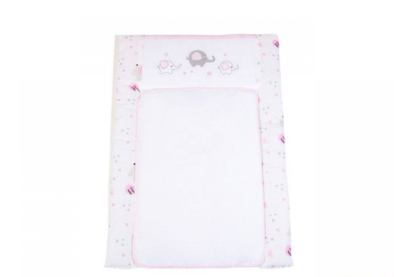 Пеленальный матрас Veres Elephant pink 50х70
