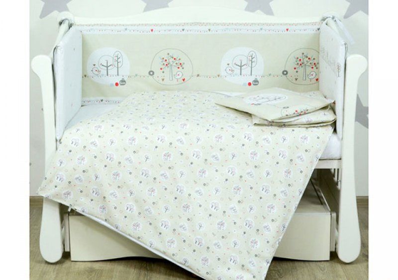 Постельный комплект Veres Forest beige 6 единиц