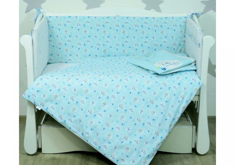 Постельный комплект Veres Forest blue 6 единиц