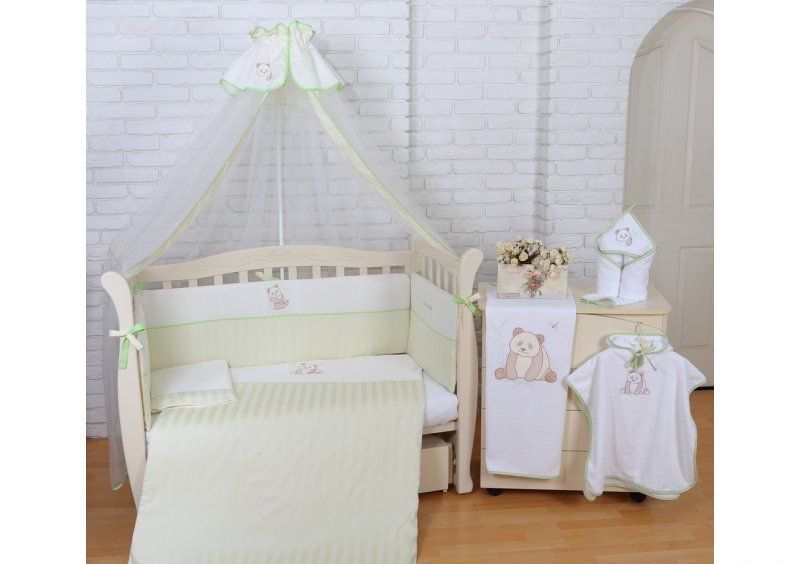 Детский постельный комплект Veres Cute Panda 7 единиц