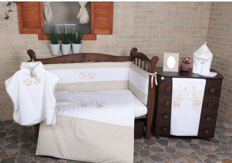 Детский постельный комплект Veres Fairy Tale beige 6 единиц
