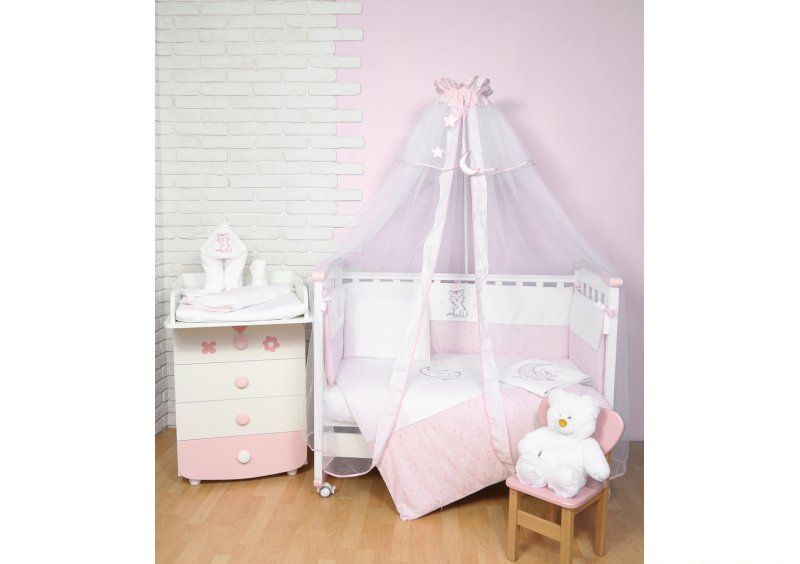 Постельное белье для новорожденного Veres Little Cat pink 7 единиц