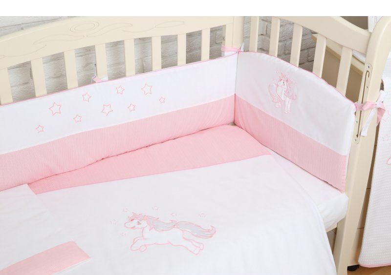 Постельное белье для новорожденного Veres Unicorn pink 6 единиц