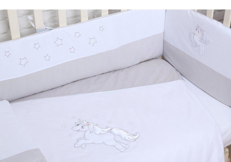 Постельное белье для новорожденного Veres Unicorn white 6 единиц