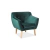 Кресло BERGEN 1 Velvet Bluvel 85 Бирюзовый 