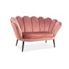 Диван MAGNOLIA 2 VELVET BLUVEL 52 Античный розовый/Венге 