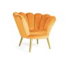 Кресло MAGNOLIA Velvet Bluvel 68 Кари/Золотой 