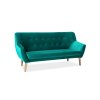 Диван NORDIC 3 Velvet Bluvel 85 Бирюзовый 