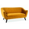 Прямой диван Molly Velvet 2 156х83 Горчичный 