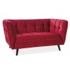 Прямой диван Castello Velvet 2 Бордовый 