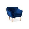 Кресло BERGEN 1 Velvet Bluvel 86 Синий 
