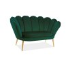 Диван MAGNOLIA 2 VELVET BLUVEL 78 Зеленый/Золотой 