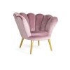Кресло MAGNOLIA Velvet Bluvel 91 Розовый/Золотой 
