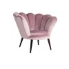 Кресло MAGNOLIA Velvet Bluvel 91 Розовый/Венге 