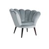 Кресло MAGNOLIA Velvet Bluvel 14 Серый/Венге 