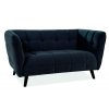 Прямой диван Castello Velvet 2 Черный 