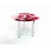 Круглый журнальный стол с полкой Pink Roses 70х70  + 539.00грн. 