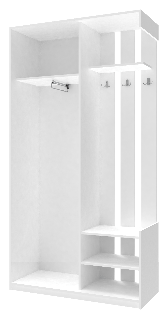 Передпокій Doros City One Door Білий 1 Дзеркало 110х45х210 (44900058) Передпокій Doros City One Door Білий 1 Дзеркало 110х45х210 (44900058)