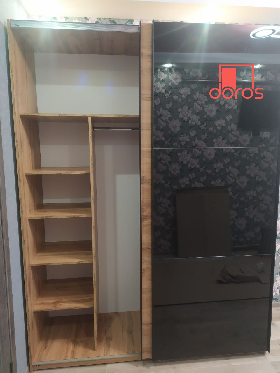 Шафа купе Doros G-Caiser Тахо 2 Скла / 3 частини 180х60х240 (42002099)Шафа купе Doros G-Caiser Тахо 1 ДСП / 1 Скло / 3 частини 180х60х240 (42005080)