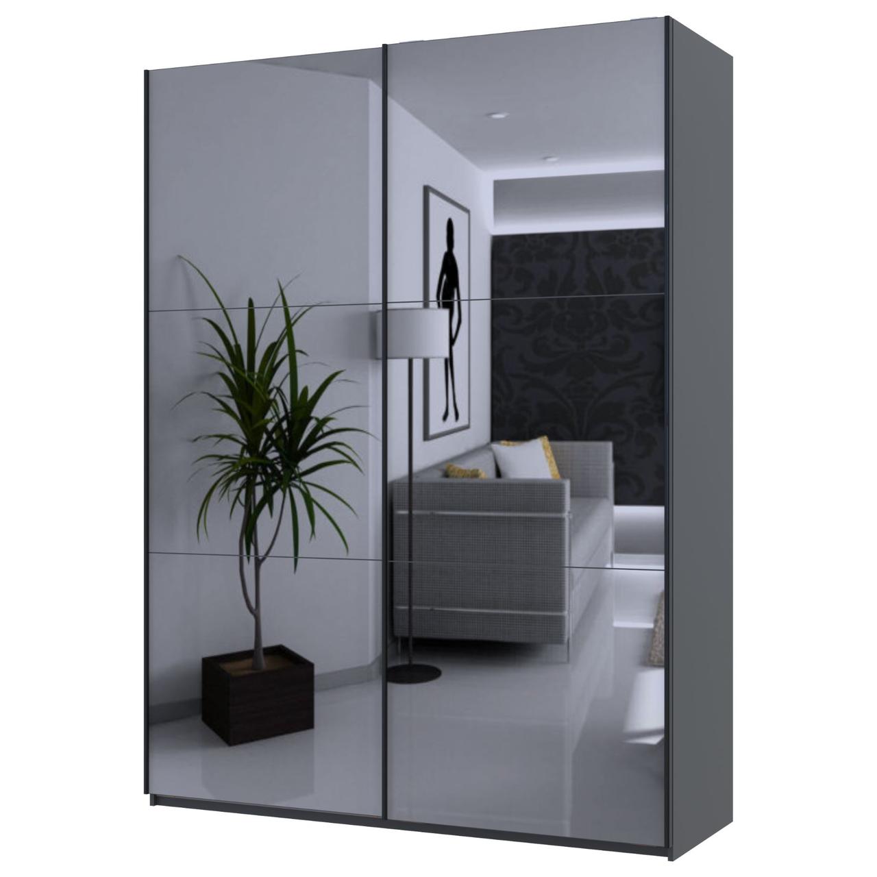 Шкаф купе Doros G-Caiser Графит 2 Зеркала 180х60х240 (42005012)