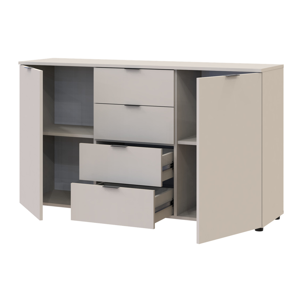Комод Doros Рон 5 2 фасада 4 шухляды Кашемир 140х38х81 (41516047)