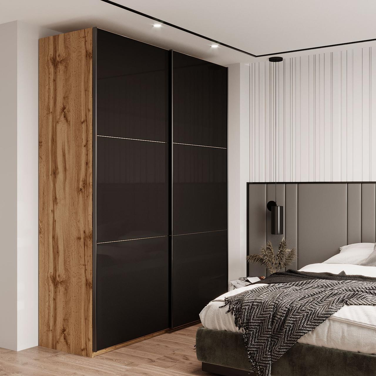 Шкаф купе Doros G-Caiser Дуб Эвок2 Стекла / 3 части 180х60х240 (80737751)