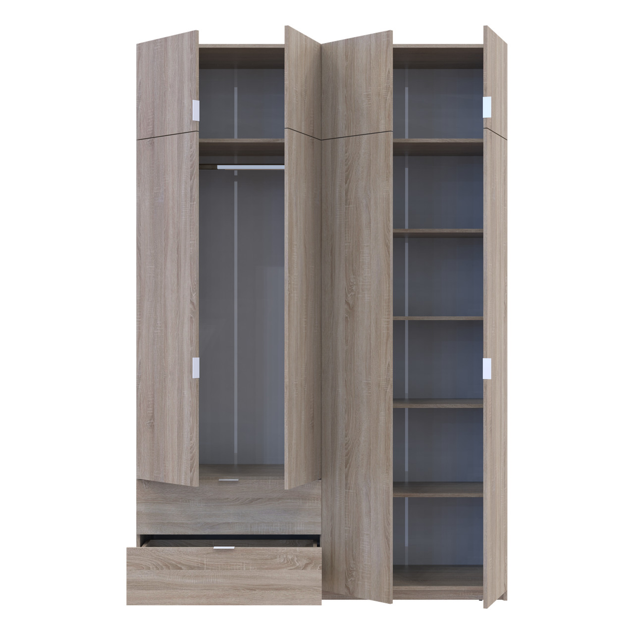 Распашной шкаф для одежды Doros Лукас Дуб Сонома 160х50х240 (80737730)