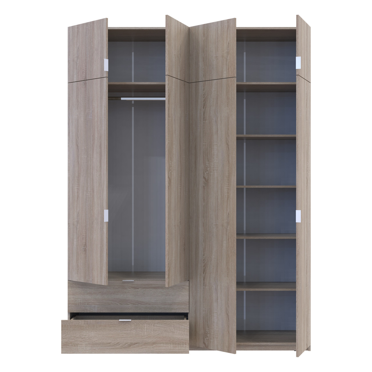 Распашной шкаф для одежды Doros Лукас Дуб Сонома 180х50х240 (80737731)