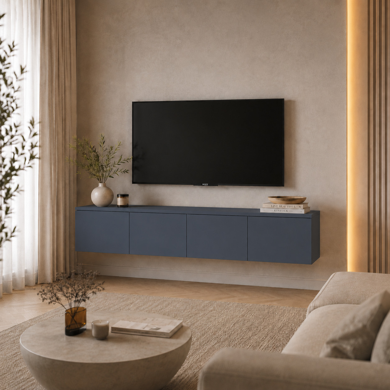 Тумба ТВ Doros Левия Графит 4Д 160х35х33 (41516088)