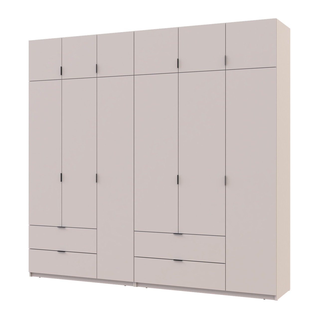Распашной шкаф для одежды Doros Лукас Кашемир 3+3 ДСП 255х50х240 (42005112)
