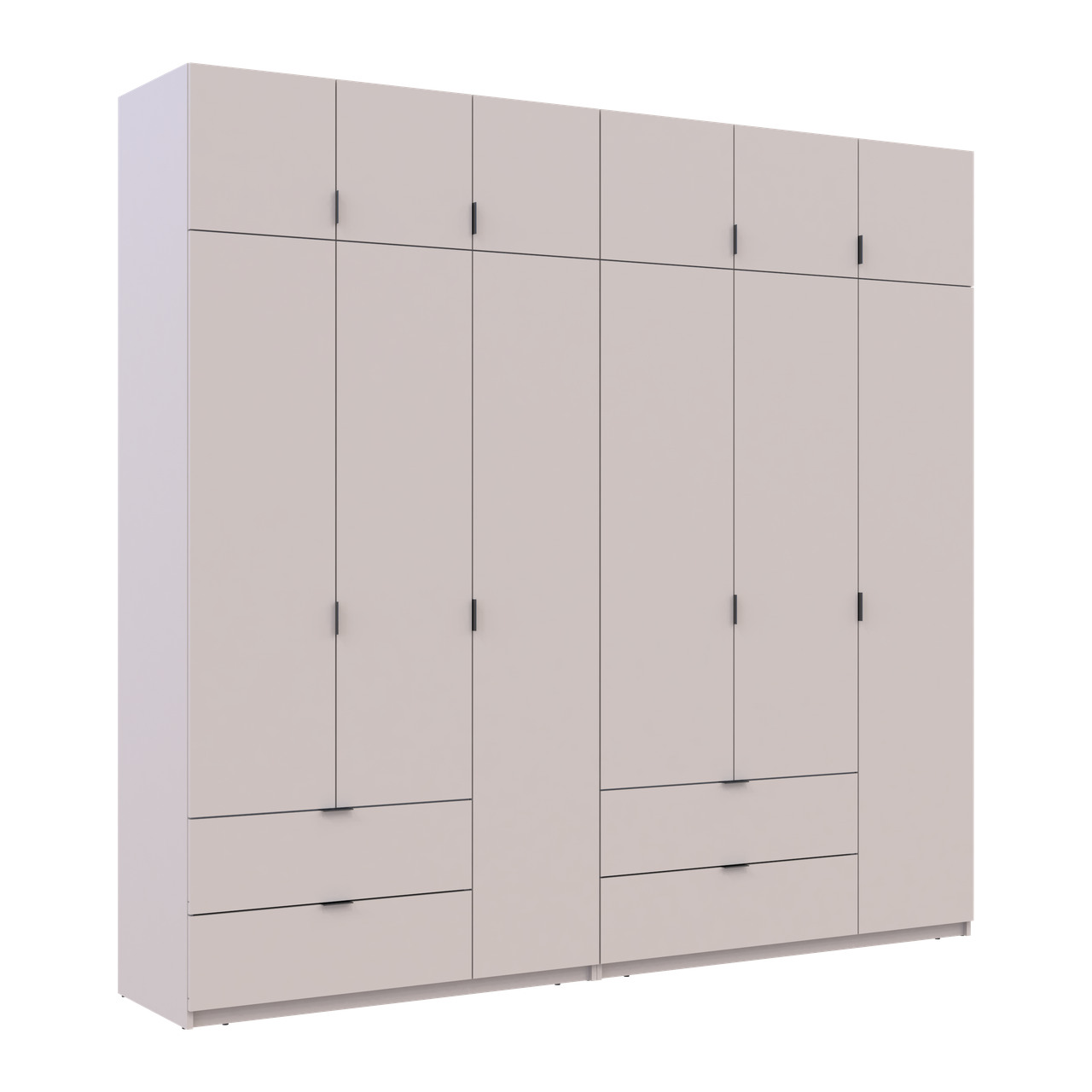 Распашной шкаф для одежды Doros Лукас Кашемир 3+3 ДСП 255х50х240 (42005112)