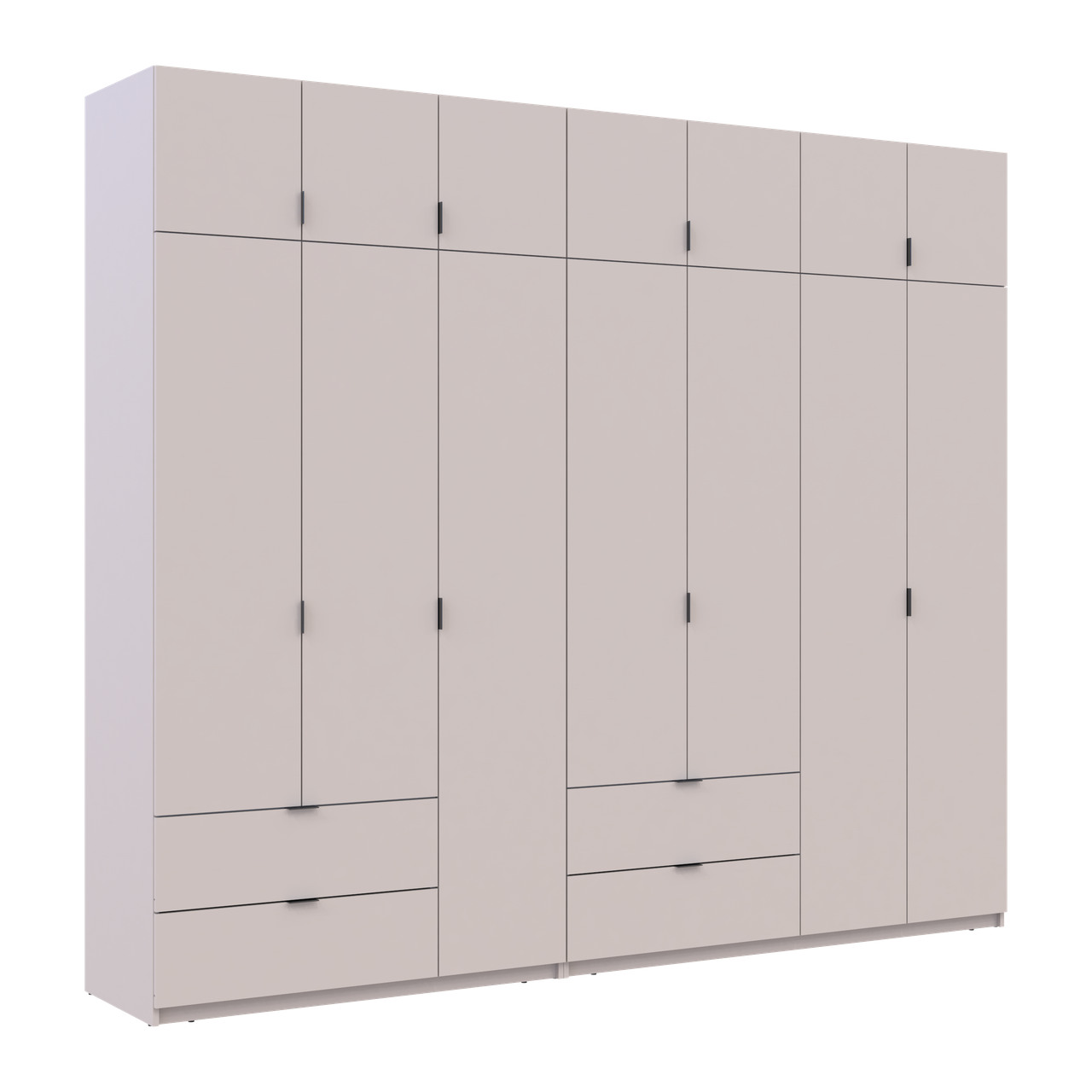 Распашной шкаф для одежды Doros Лукас Кашемир 3+4 ДСП 280х50х240 (42005120)