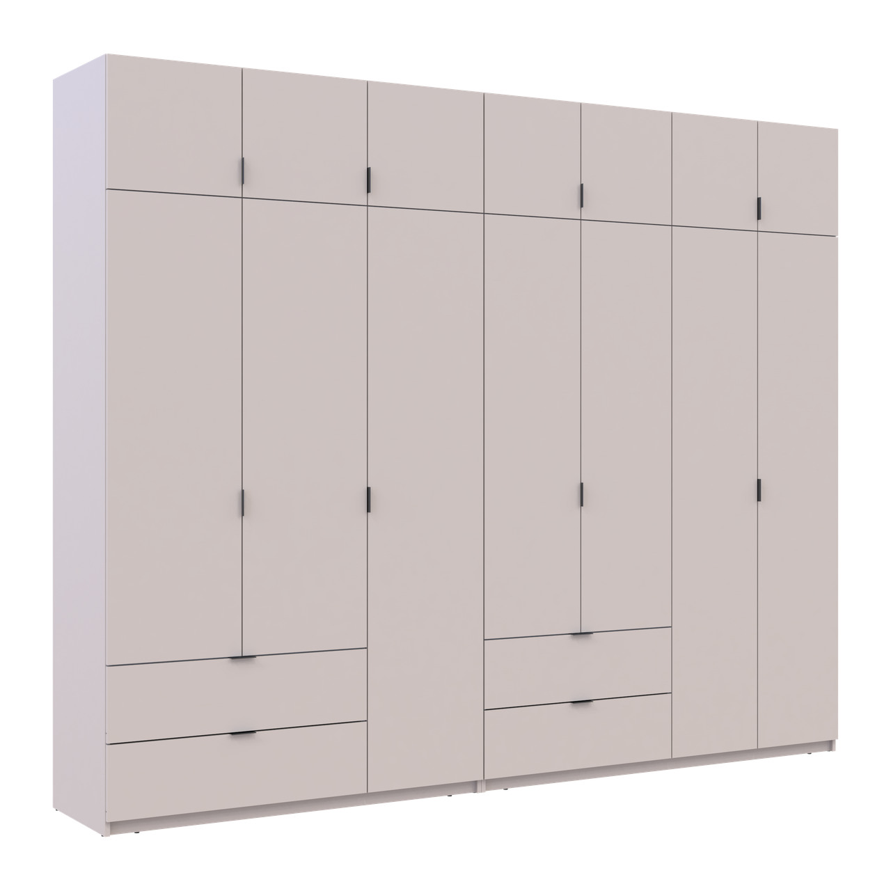 Распашной шкаф для одежды Doros Лукас Кашемир 3+4 ДСП 295х50х240 (42005124)