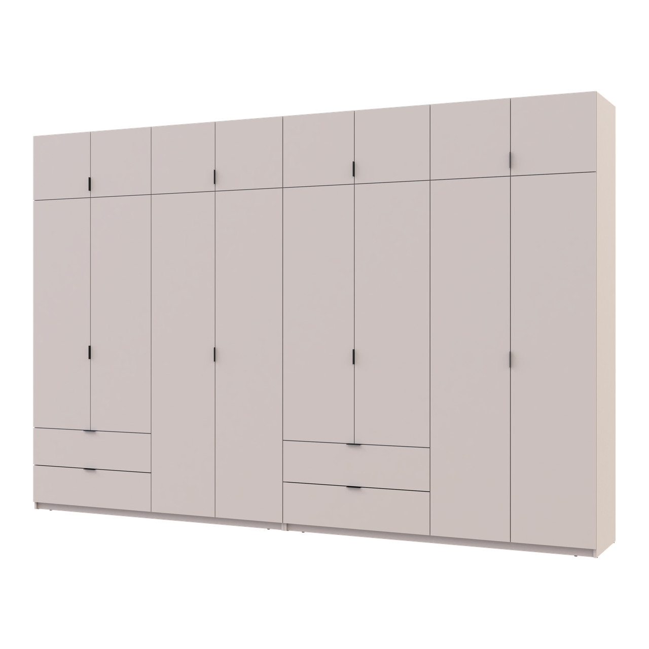 Распашной шкаф для одежды Doros Лукас Кашемир 4+4 ДСП 360х50х240 (42005144)