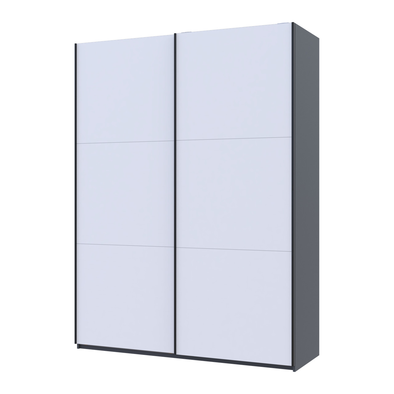 Шкаф купе Doros G-Caiser Графит/Белый 2 ДСП / 3 части 180х60х240 (44900262)