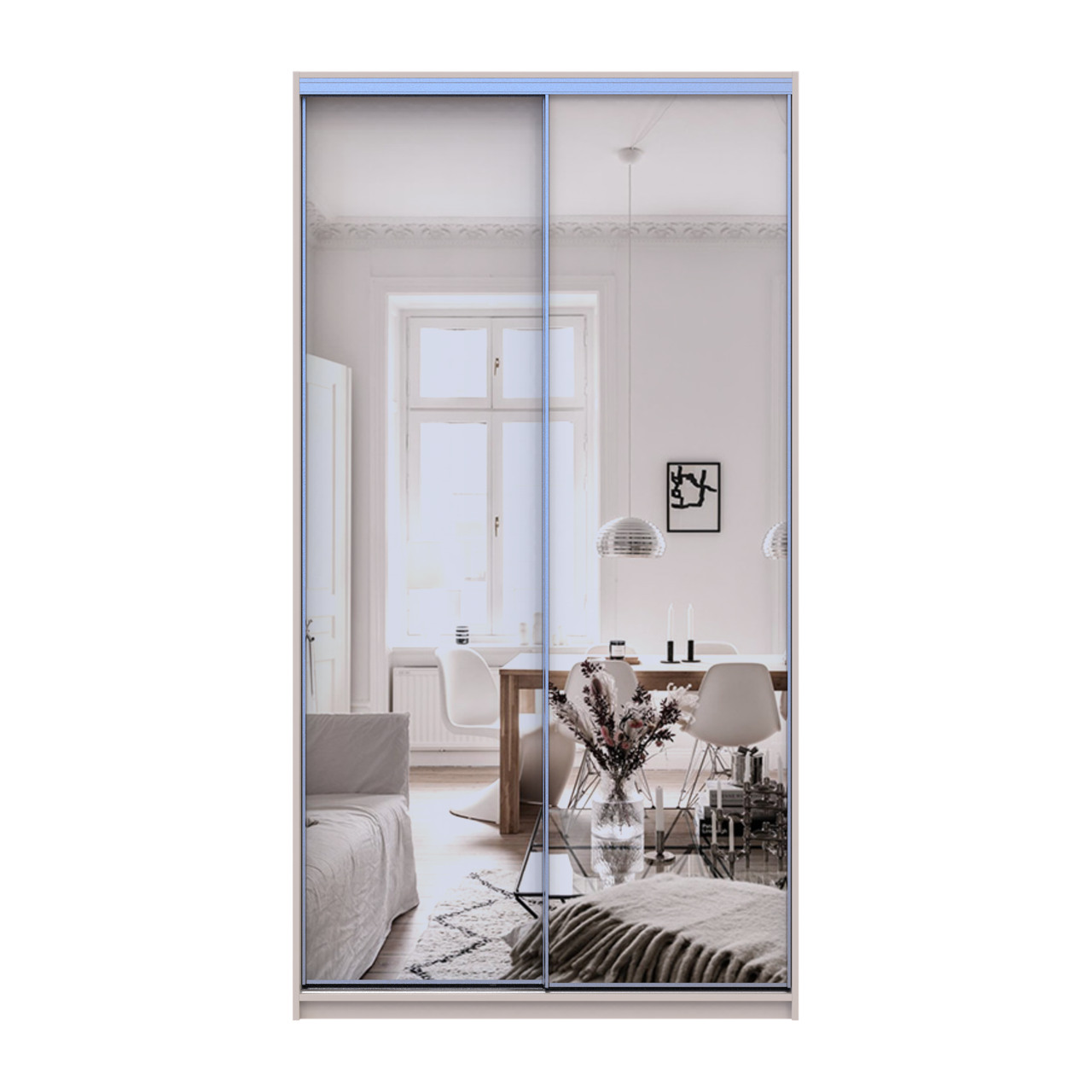 Шкаф купе Doros Сити Лайт Кашемир 2 Зеркала 120х45х225 (80736344)