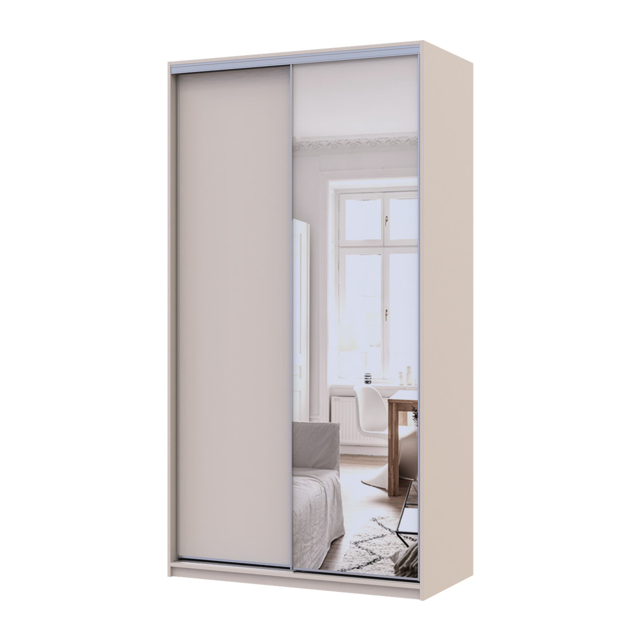 Шкаф купе Doros Сити Лайт Кашемир 1 ДСП / 1 зеркало 120х60х225 (80736335)