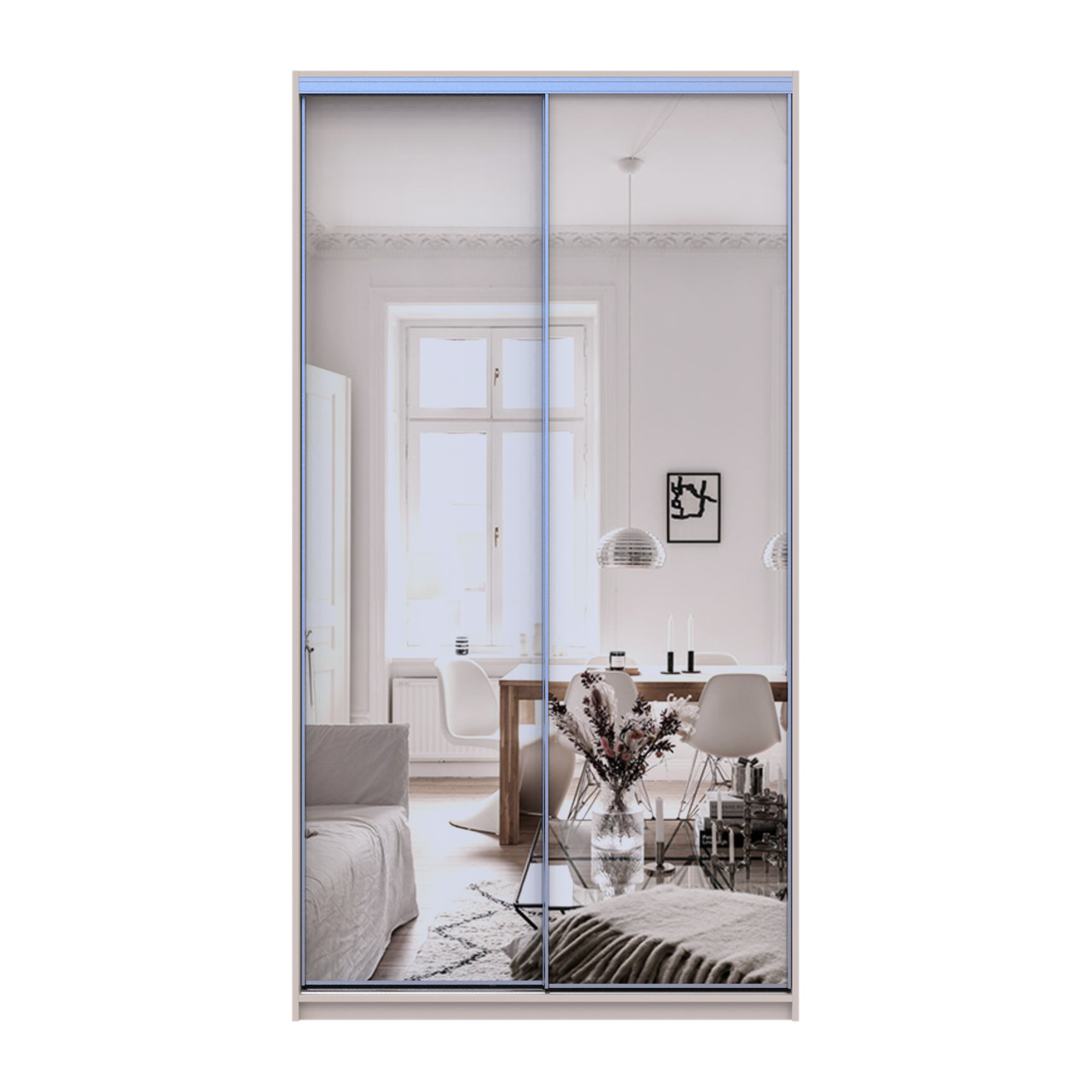 Шкаф купе Doros Сити Лайт Кашемир 2 Зеркала 120х60х225 (80736341)