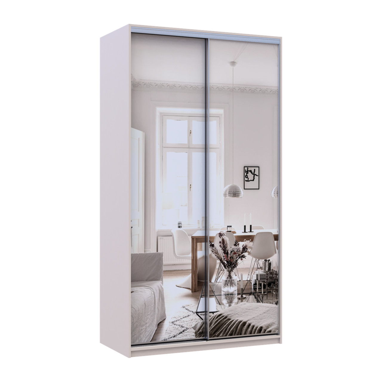 Шкаф купе Doros Сити Лайт Кашемир 2 Зеркала 120х60х225 (80736341)