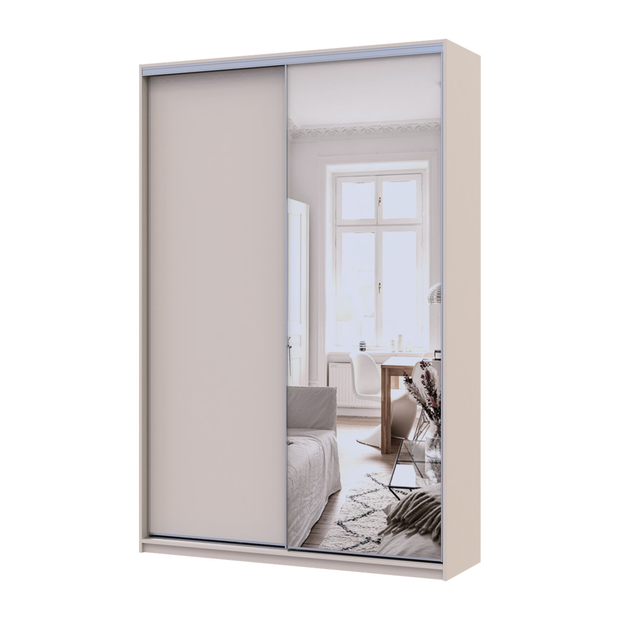 Шкаф купе Doros Сити Лайт Кашемир 1 ДСП / 1 зеркало 150х45х225 (80736356)