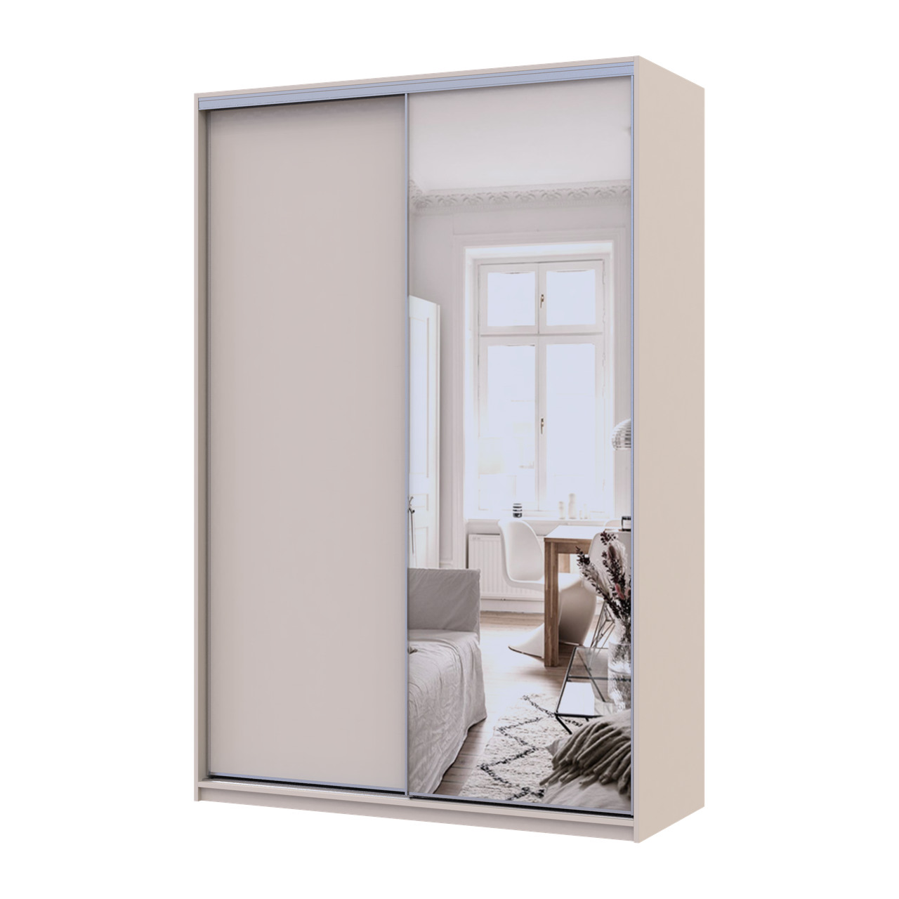 Шкаф купе Doros Сити Лайт Кашемир 1 ДСП / 1 зеркало 150х60х225 (80736353)