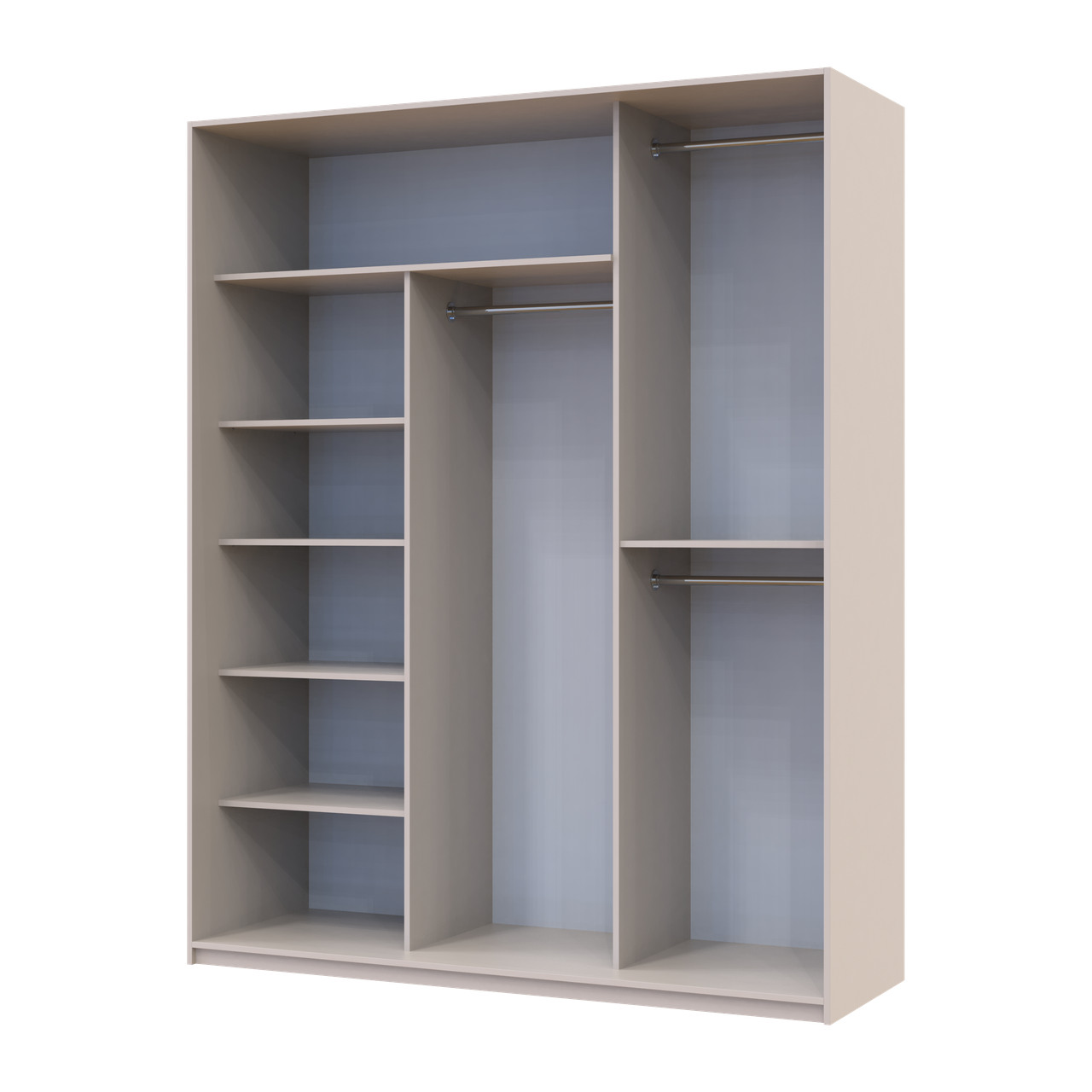 Шкаф купе Doros Сити Лайт Кашемир 1 ДСП / 2 зеркала 180х60х225 (80736368)