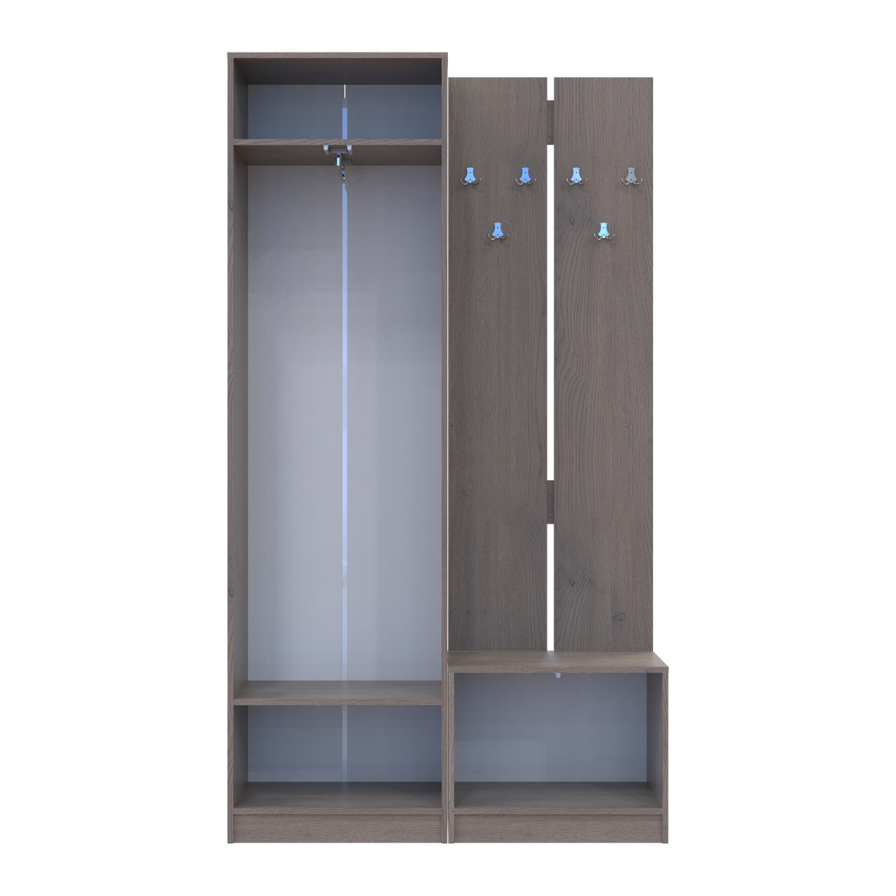 Прихожая Doros Сола 1+3 Канноло/Кашемир ДСП 120х40х215 (42005233)