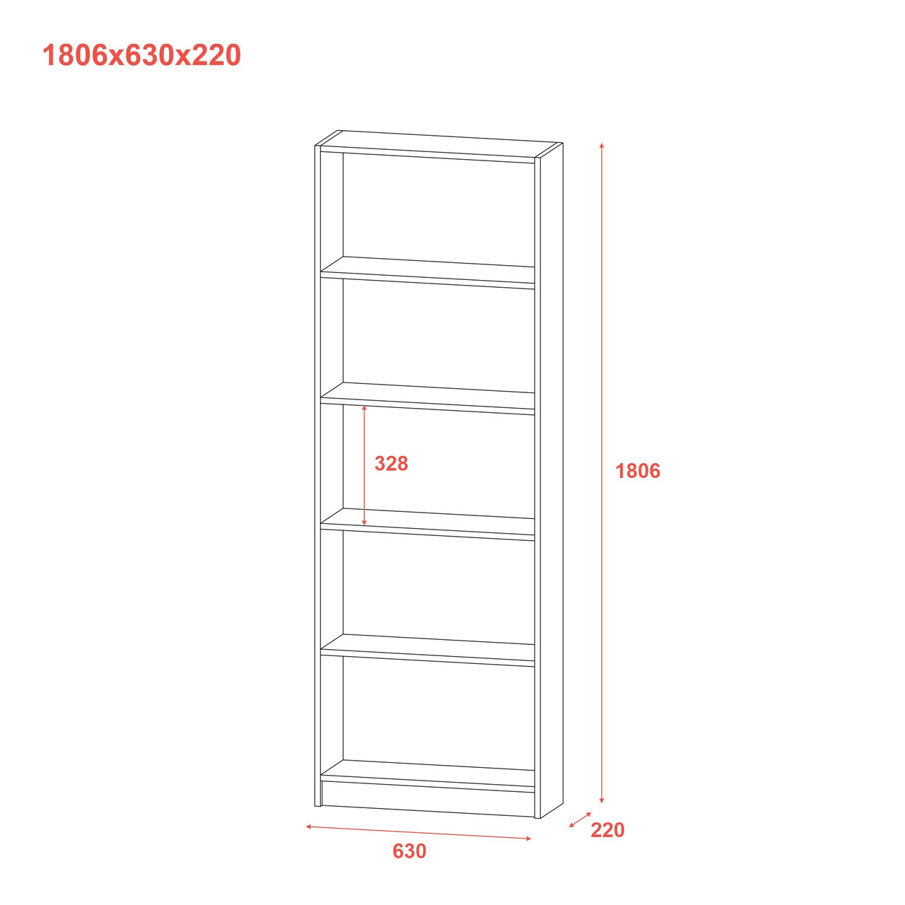 Этажерка Doros 5-уровневая Сосна Натти 63х22х180 (41516193) Этажерка Doros 5-уровневая Сосна Натти 63х22х180 (41516193)